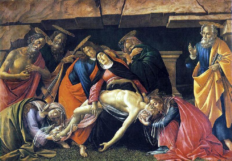 BOTTICELLI, Sandro Lamentation over the Dead Body of Christ dfhg